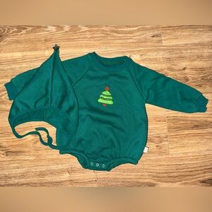 August + Willow Christmas Tree Romper - 12 Months